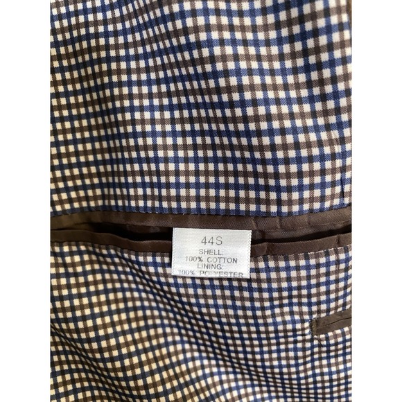 Mens Saddlebred 44S Brown Corduroy Blazer Sport Coat Cotton 2 Button Preppy - Picture 8 of 14